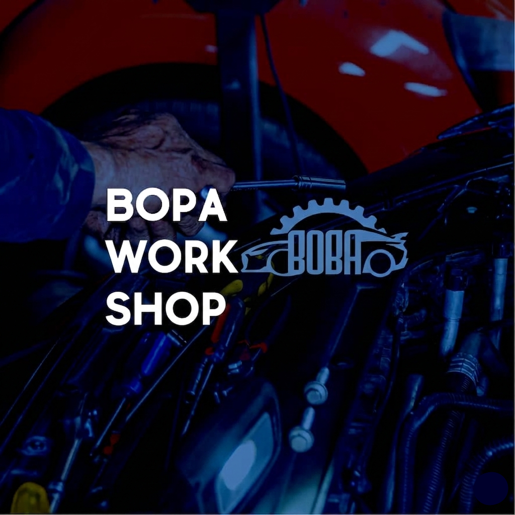 هوية BOPA Work Shop داخل سيارة